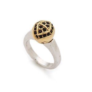 House of Harlow Engraved Orb Ring in Silver